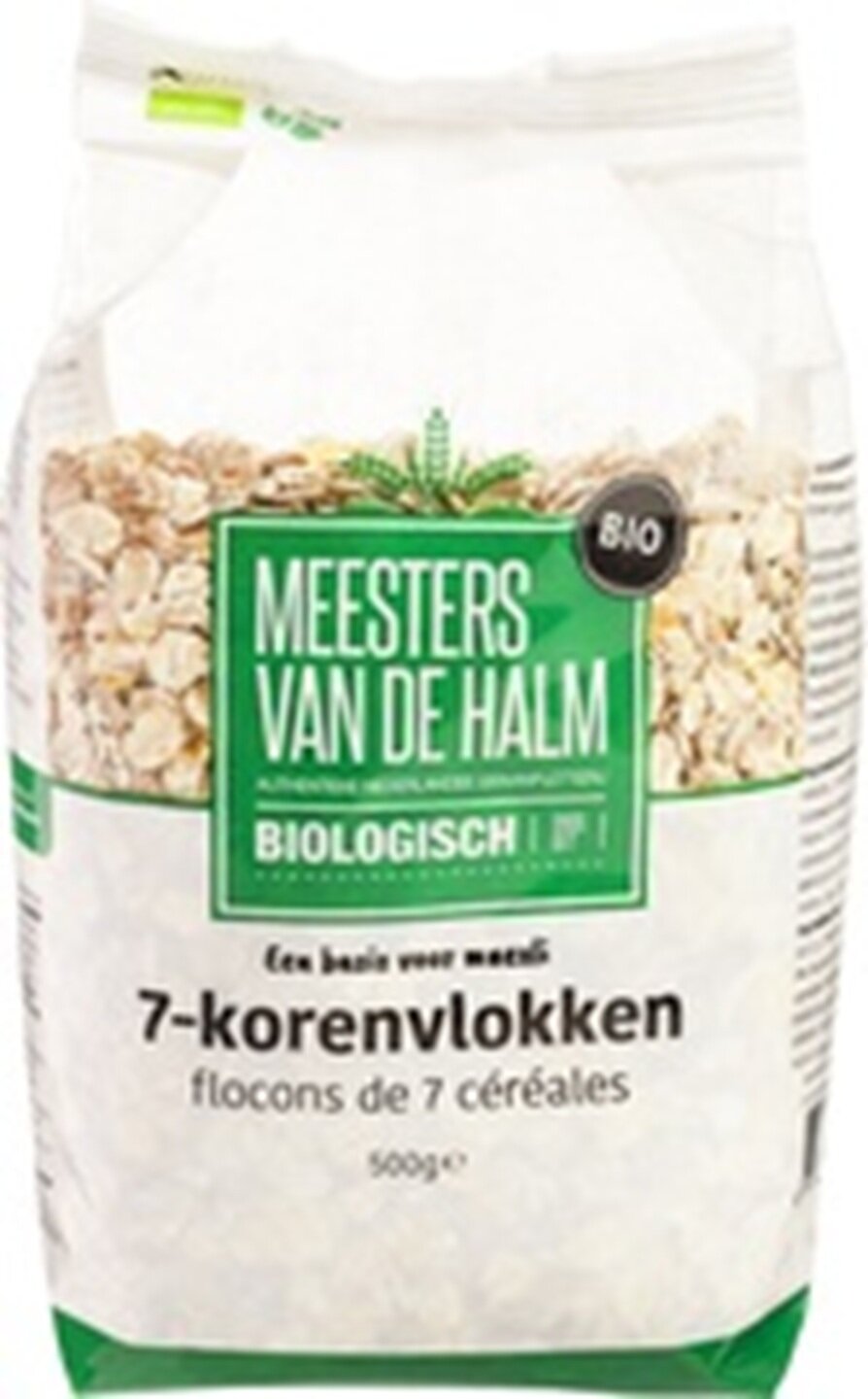 De Halm 7-Korenvlokken biologisch 500 g met zeven granen