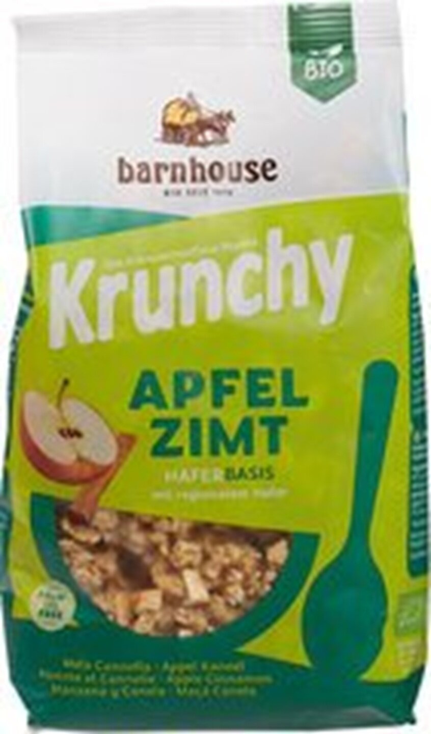 Barnhouse Krunchy Appel Kaneel Biologisch met gedroogde appel en kaneel