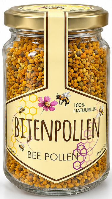 Bijenpollen uit Portugal 230 gram met kleurrijke stuifmeelkorrels