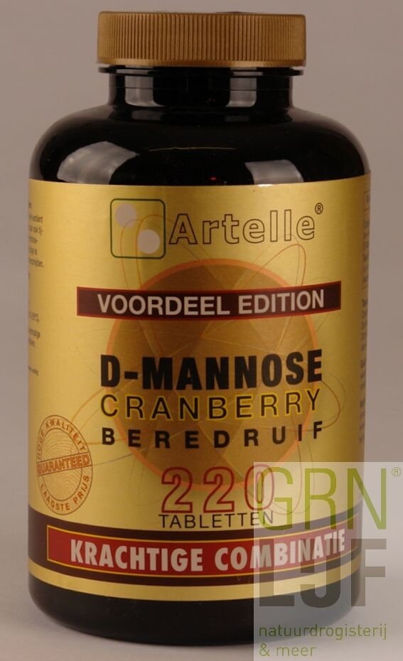 Artelle D-Mannose cranberry beredruif 220 tabletten