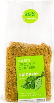 Karl&#039;s Crackers Groentecracker Spinazie-Prei&nbsp;