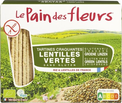 Le Pain des Fleurs Crackers Groene Linzen