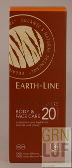 Krijgsgevangene trimmen klein Earth-Line ARGAN BIO SUN Face & Body factor 20 - Groenlijf