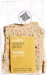 Kari&#039;s Crackers - Knekkebr&oslash;d Fonio Gierst Chia - 195 gram
