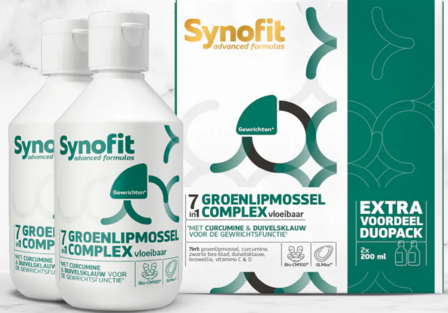 Synofit  - 7in1 Groenlipmossel Complex Vloeibaar -  2 x 200 ml