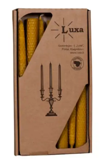 Luxia - Bijenwas kaarsen Reli&euml;f - 7 stuks