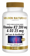 Golden Naturals Vitamine K2 200mcg &amp; D3 25mcg