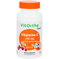 Vitamine C 250 mg met 25 mg Bioflavono&iuml;den Kind - 60 kt - Vitortho / NOW