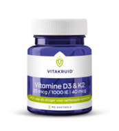 Vitamine D3 &amp; K2 - 90 softgels - Vitakruid