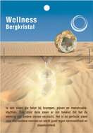Bergkristal gezondheidshanger met heldere glasglans en RVS ketting