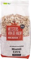 De Halm Muesli Extra Biologisch 750 g, rijkgevuld met noten en fruit