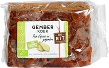 De Rit kruidige gemberkoek bio met 15% gekonfijte gember, 250 gram