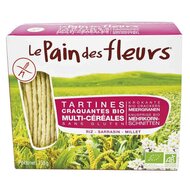 Le Pain des Fleurs biologische meergranencrackers met rijst, boekweit en sorghum, 150 gram