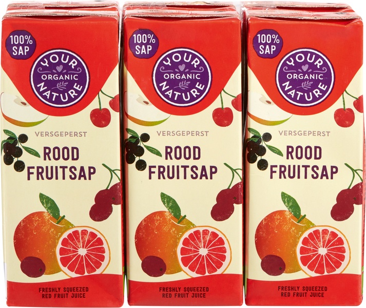 Your Organic Rood Fruit sap 6-pack