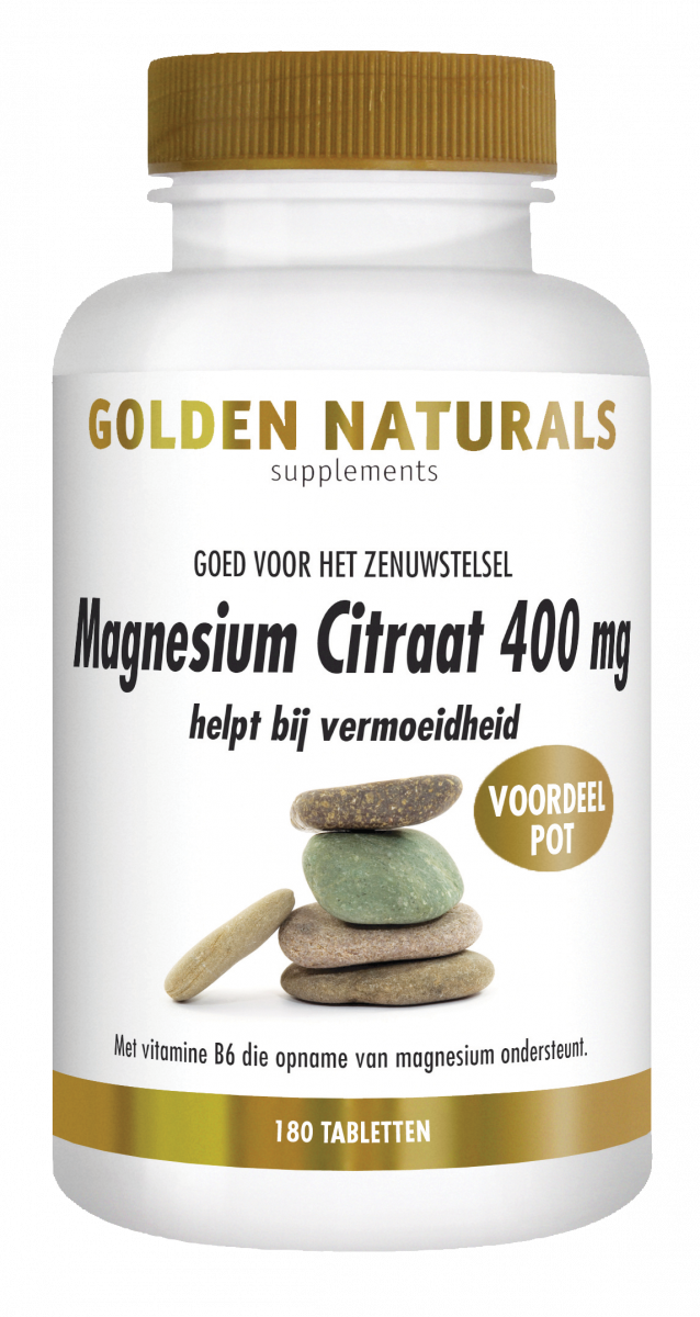 Golden Naturals Magnesium Citraat 400mg 180 tabl