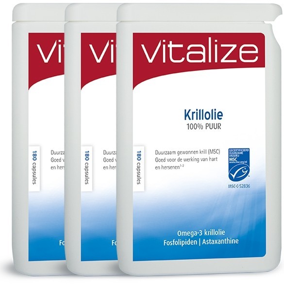 Betreft 1 zak Vitalize Krillolie 100% Puur - Superba® 180caps