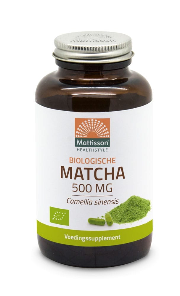 Mattisson Biologische Matcha – Camellia sinensis 500mg vegetarische capsules