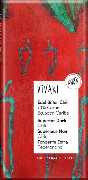 Vivani Pure Chocolade - Chilipeper 