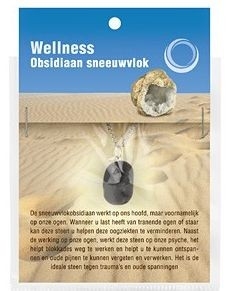 Obsidiaan Sneeuwvlok  gezondheidshanger