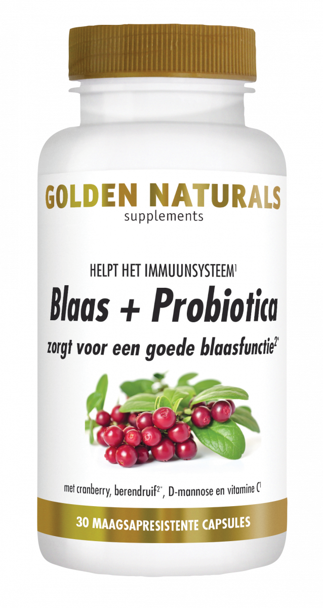 Golden Naturals Blaas + Probiotica 30 vegan capsules