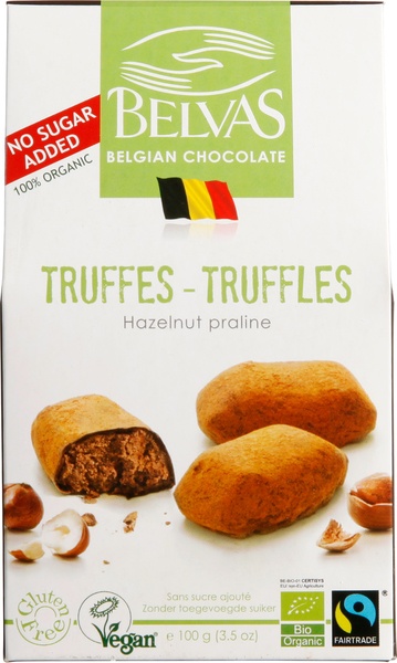 Belvas Chocoladetruffels Hazelnoot-Praliné