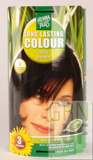 HennaPlus Long lasting colour 3 dark brown