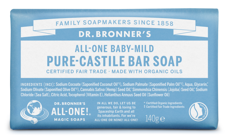 Dr Bronners Zeepblok Baby Mild 140 gram