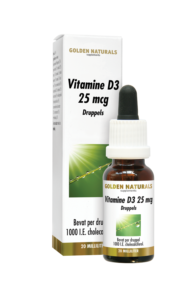 Golden Naturals Vitamine D3 25mcg 