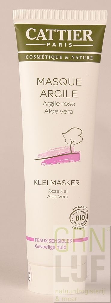 Cattier Roze Klei Masker met aloe vera