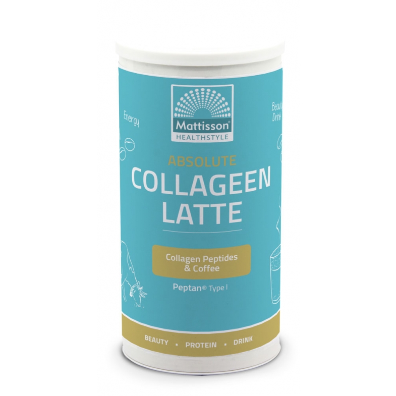 Absolute Collageen Latte Instant Collagen & Coffee Drink – 180g - Mattisson