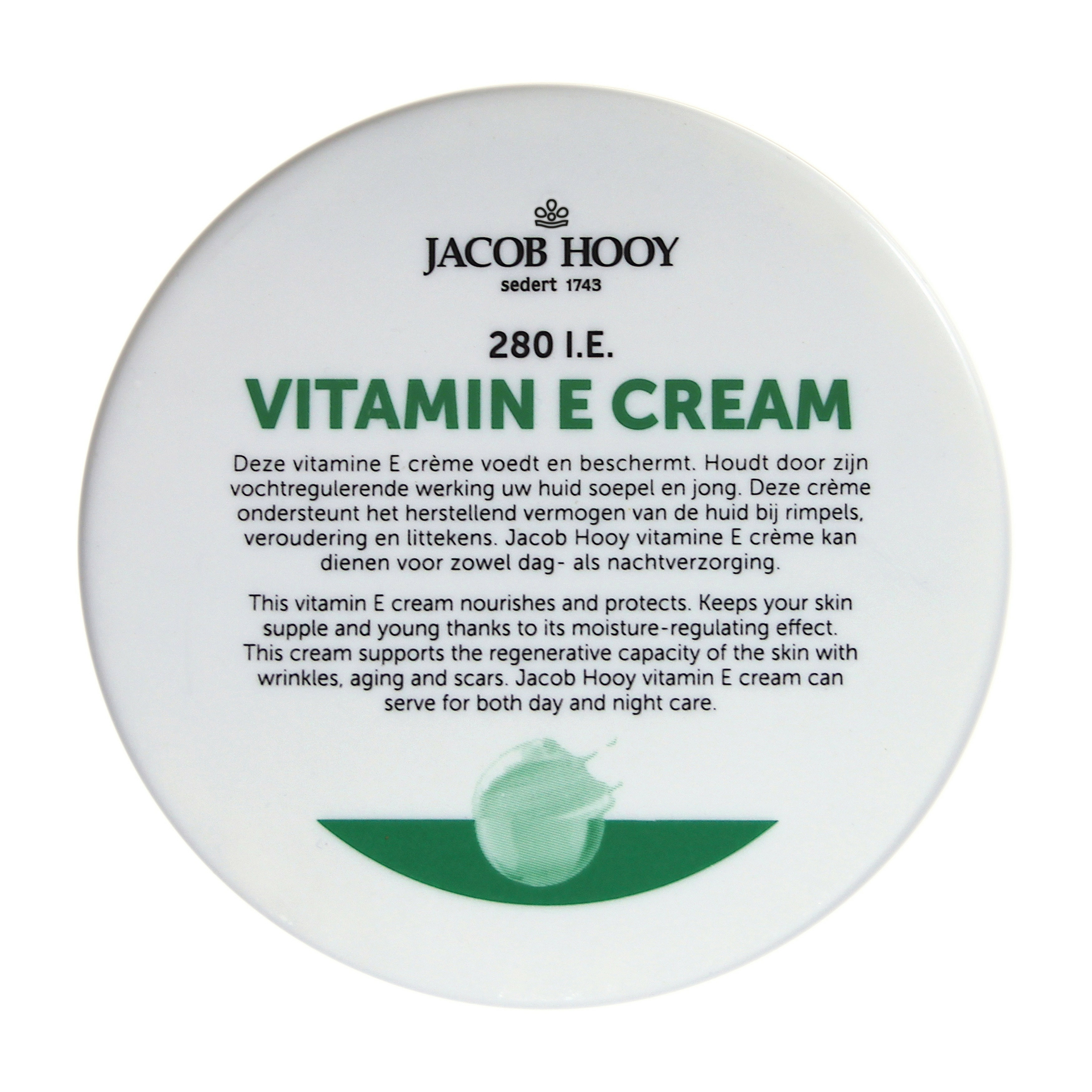 Jacob Hooy Vitamine E Crème 280 IU