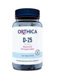 Orthica - D-25 Vitamine D3 - 120 tabletten