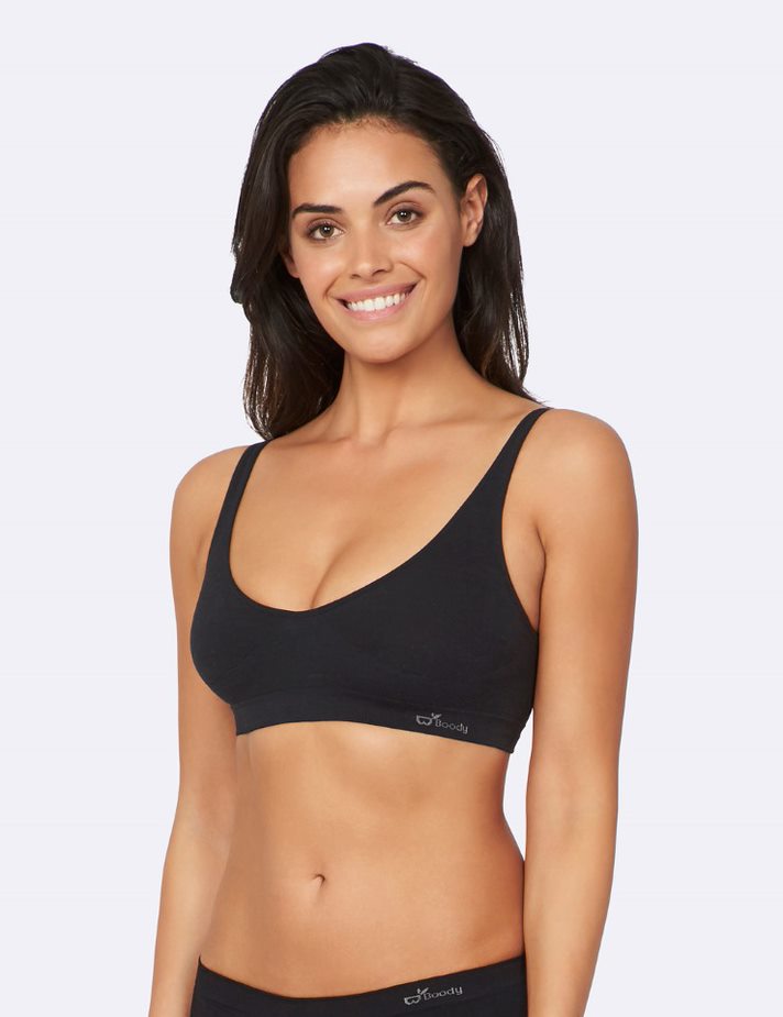 Bamboe Boody Shaper Crop Bra (BH) Zwart Maat L