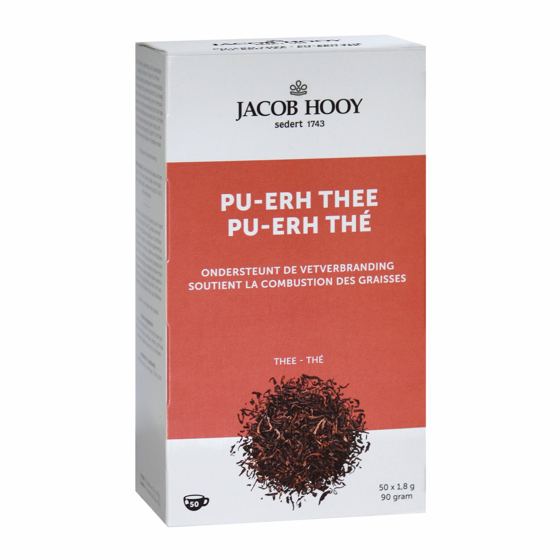 Pu-Erh Thee - 50 zakjes - Jacob Hooy