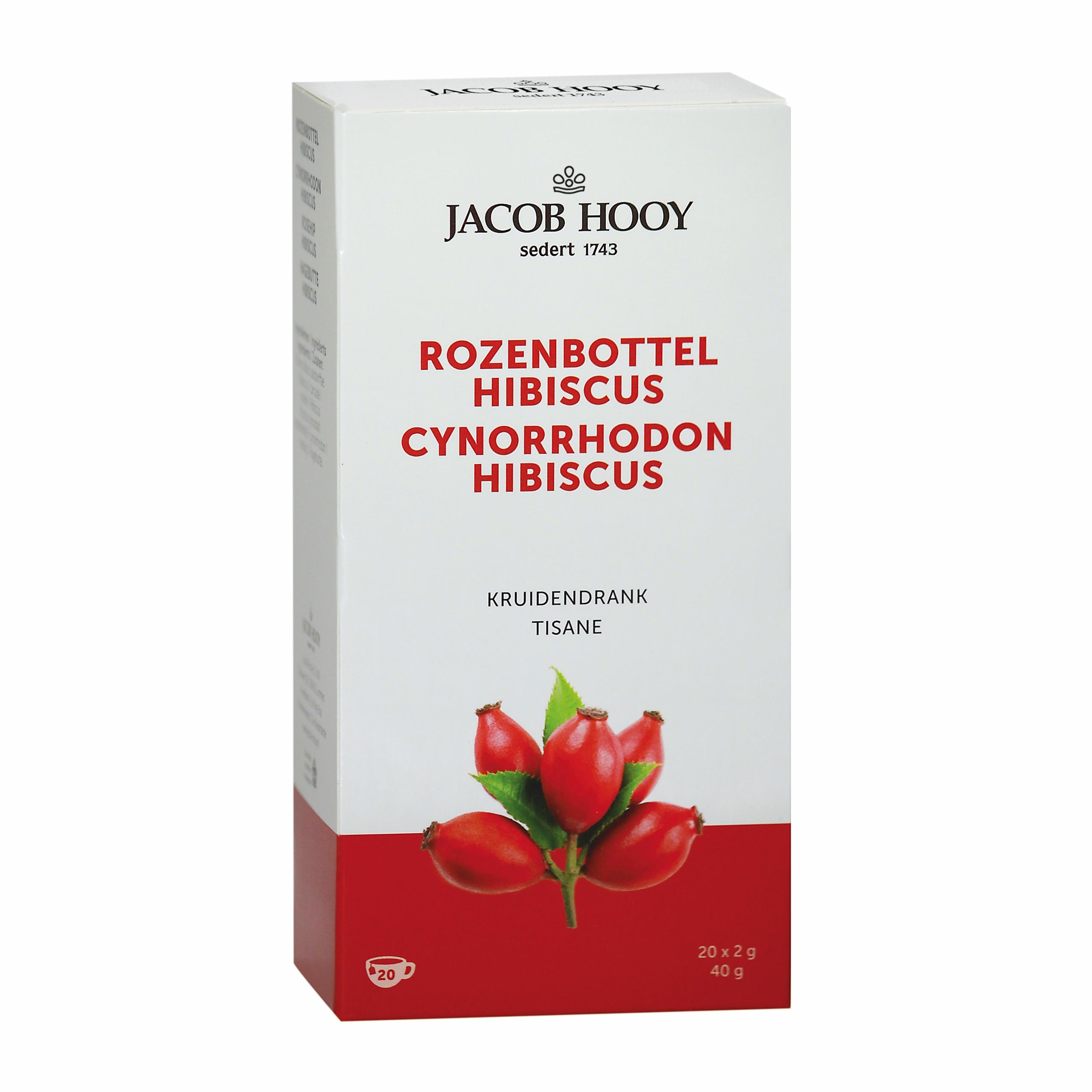 Rozenbottel Hibiscus - 20 zakjes - Jacob Hooy