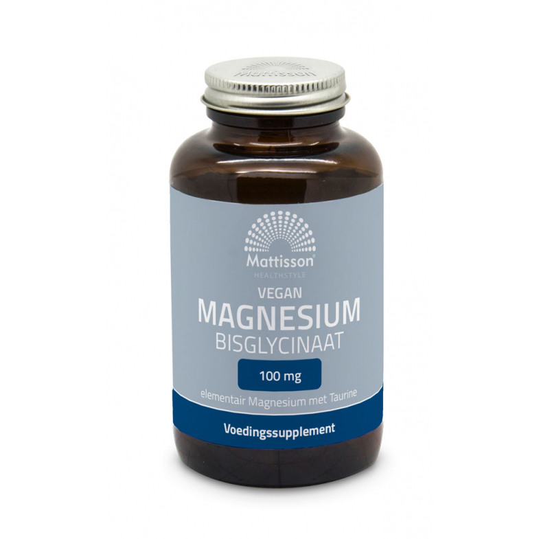 Magnesium Bisglycinaat met Taurine 100mg- 90 tabl- Mattisson