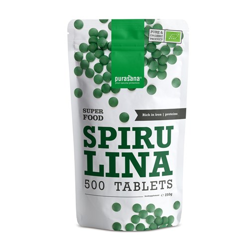 Spirulina 500mg BIO - 500 Tabletten - Purasana