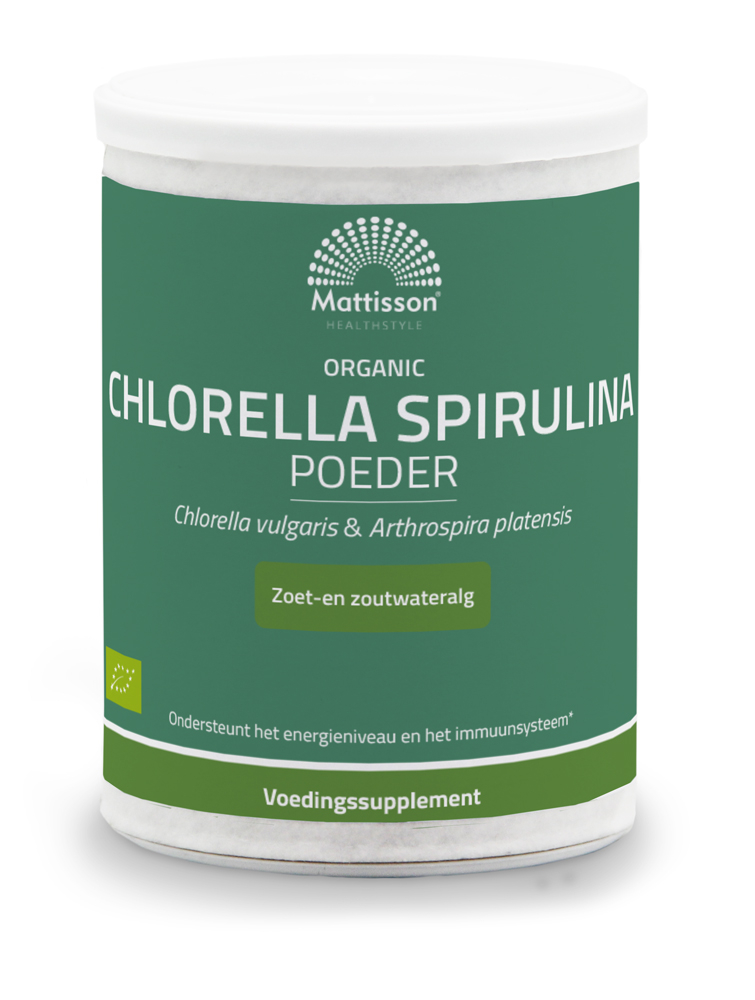 Biologische Chlorella Spirulina Poeder - 125 gram - Mattisson