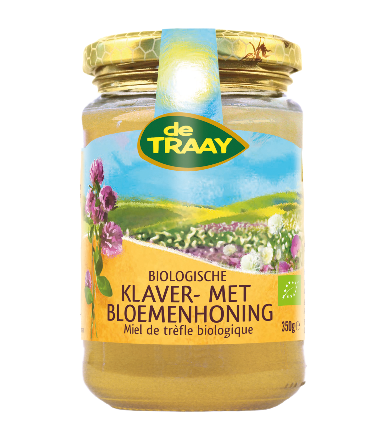 Klaver- met Bloemenhoning BIO - 350 gram - De Traay