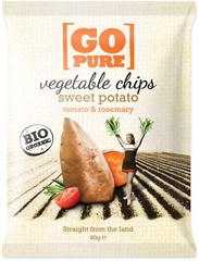 Go Pure - Groentechips Zoete Aardappel - 125 gram