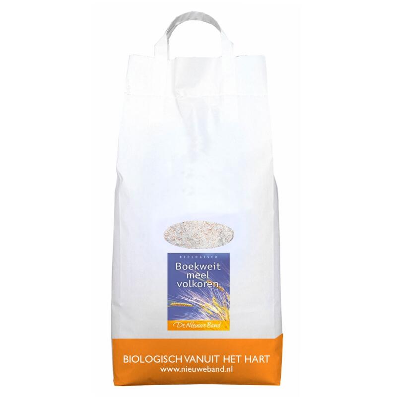 De Nieuwe Band Boekweitmeel Volkoren Bio 5 kg voor smaakvolle baksels