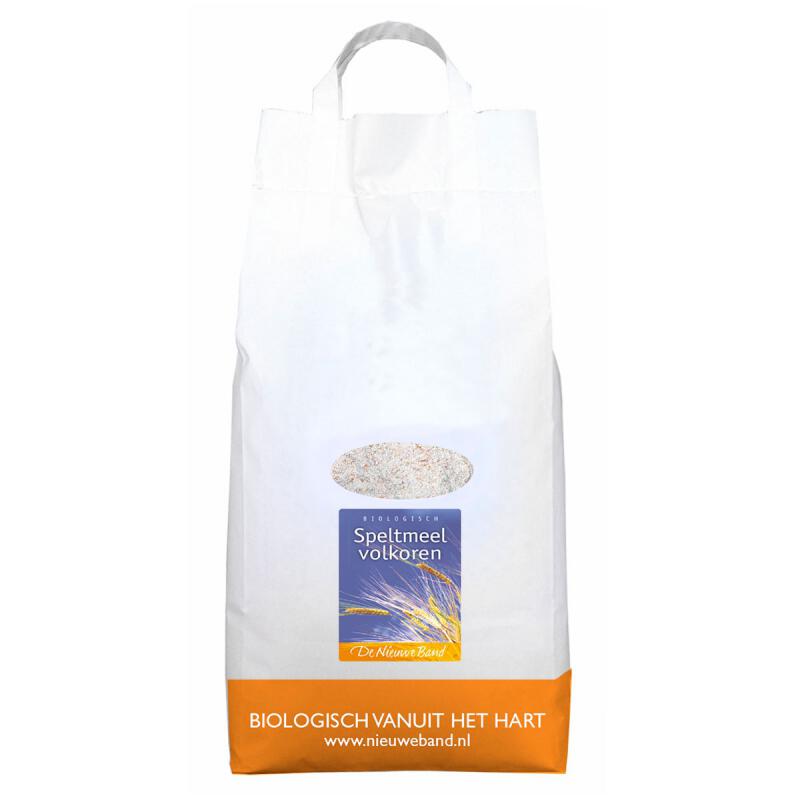 De Nieuwe Band Speltmeel Volkoren Bio 5 kg voor smaakvol brood