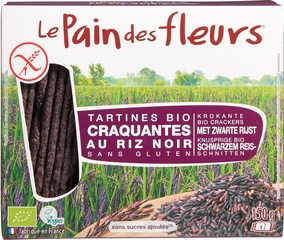 Le Pain des Fleurs - Zwarte Rijst Crackers - 150 gram