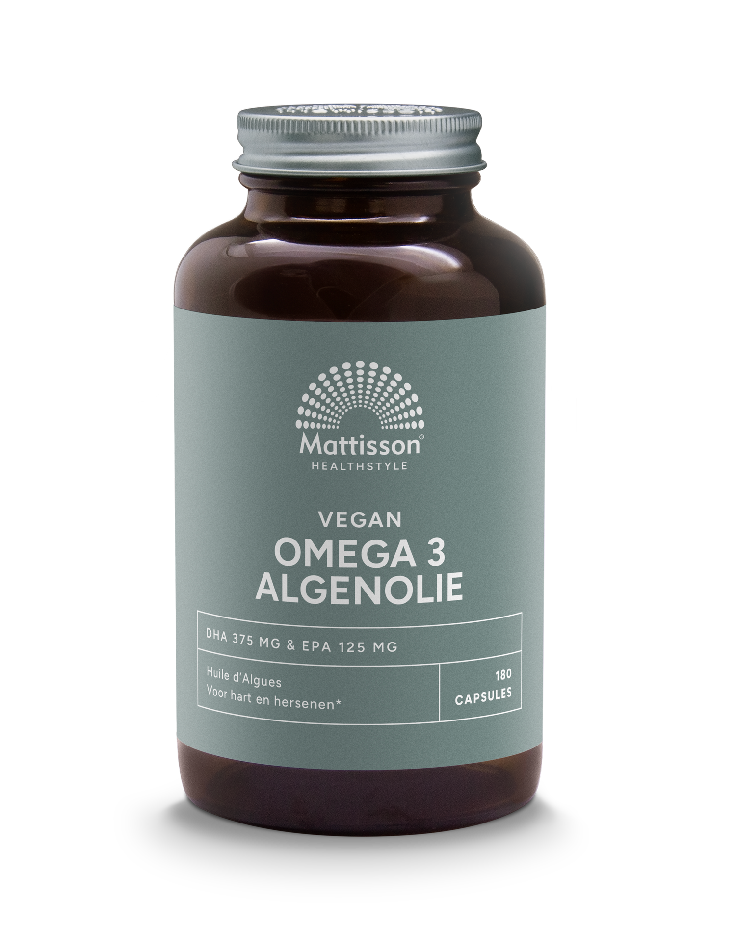 Vegan Omega-3 Algenolie 500 mg - DHA 375 mg & EPA 125 mg - 180 capsules - Mattisson