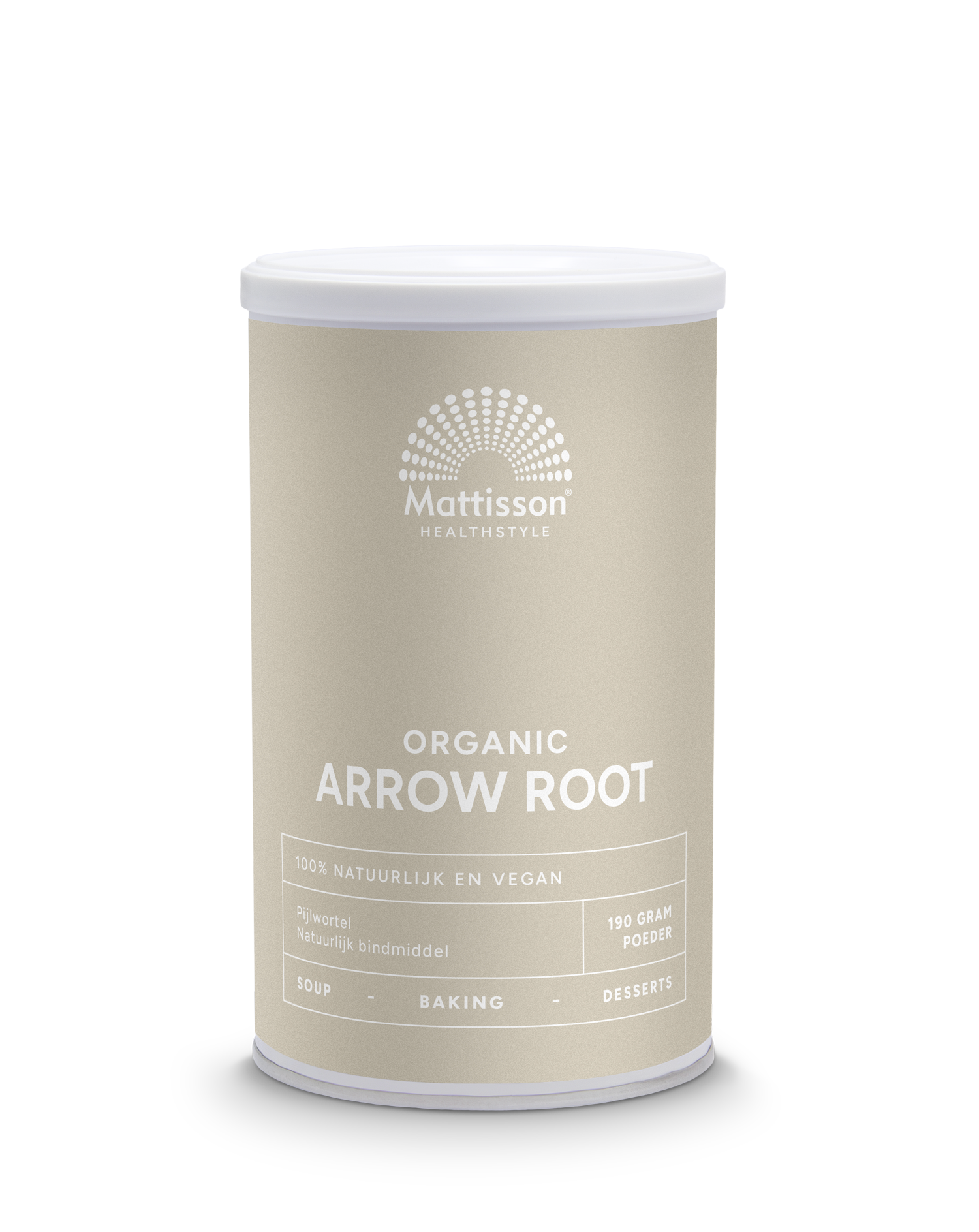Biologische Pijlstaartwortel poeder - Arrowroot - 190 g - Mattisson