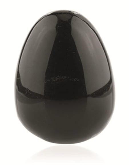 Ruben Robijn - Obsidiaan zwart yoni ei 45x33 mm