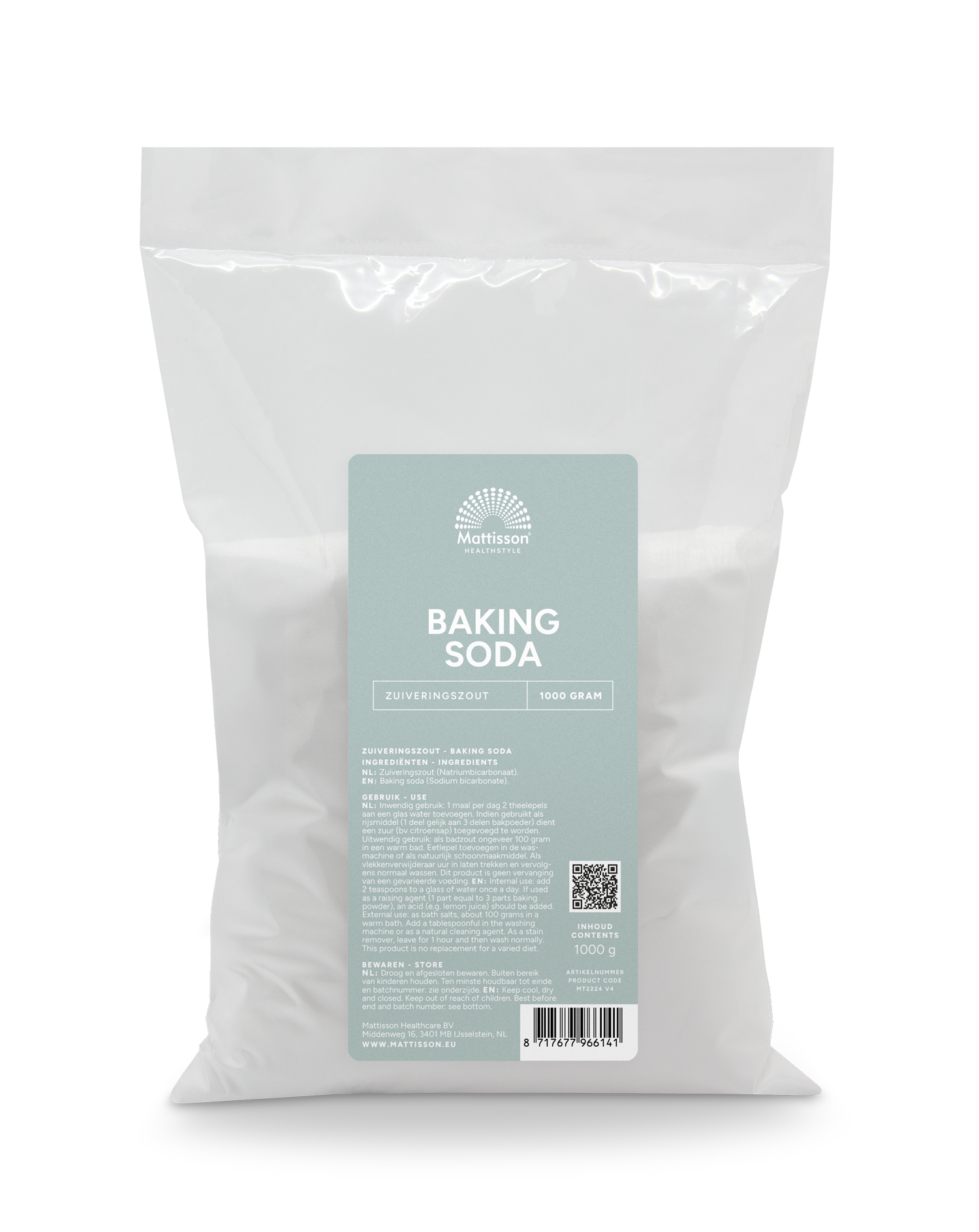 Baking Soda - Zuiveringszout - 1000 g - Mattisson