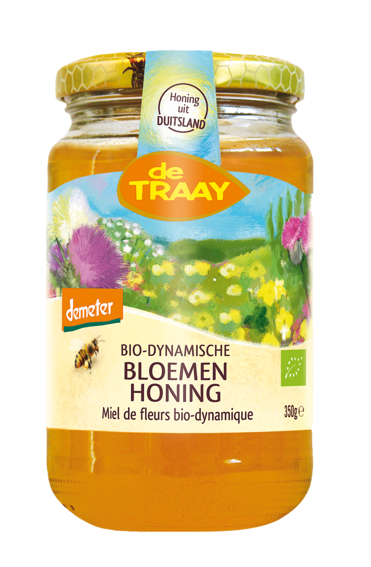Bloemenhoning Vloeibaar DEMETER - 350 gram - De Traay