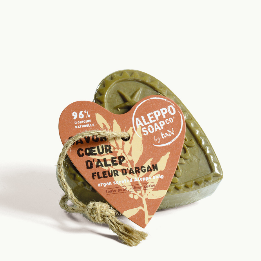 Aleppo Soap Co - Savon d'Alep Hart Fleur de Argan met touw - 150 gram