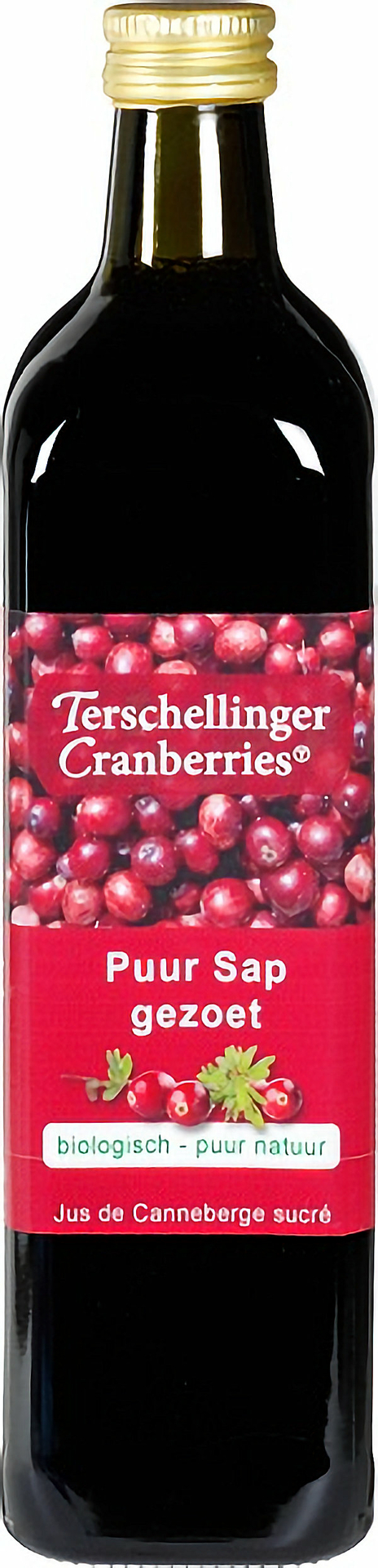 Terschellinger Cranberrysap Gezoet &ndash; Friszoete smaak van Terschellinger cranberries